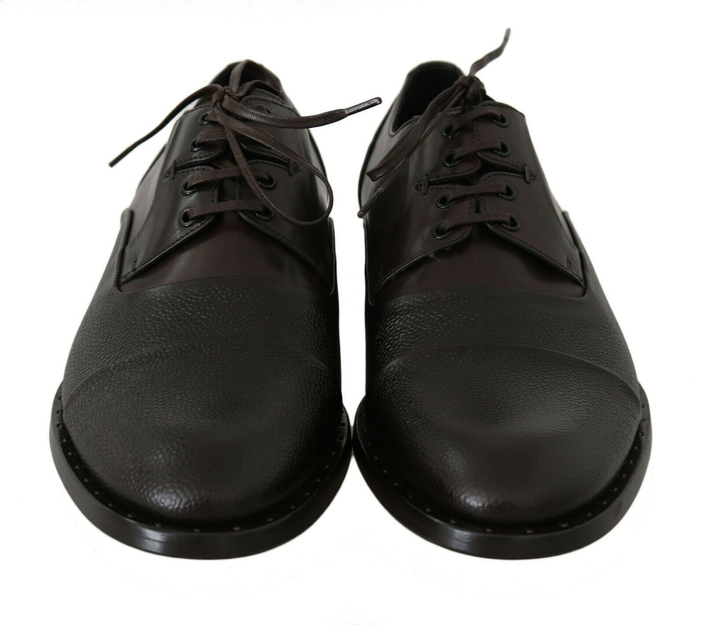 Brown Leather Laceups Dress Mens Shoes Dolce & Gabbana