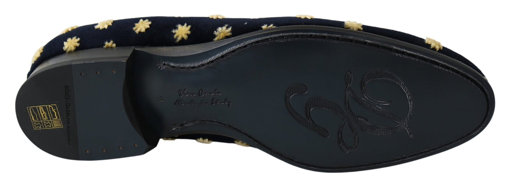 Blue Velvet Crown Slippers Loafers Shoes Dolce & Gabbana