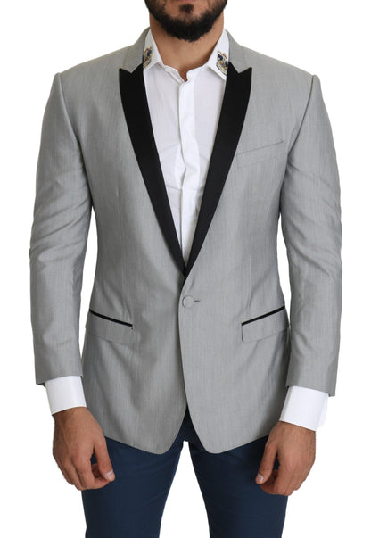 Light Gray Single Breasted SARTORIA Blazer Dolce & Gabbana
