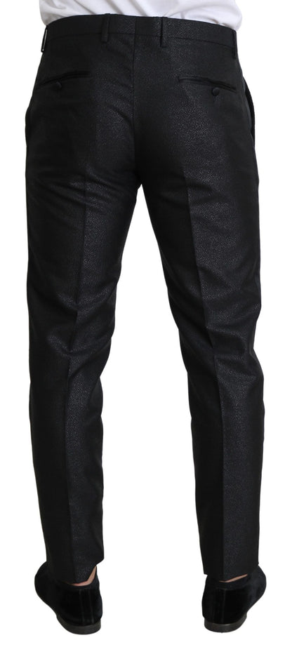 Black Metallic Skinny Trouser Dress Dolce & Gabbana