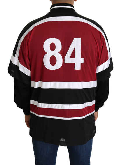Red Black AMORE Sport Full Zipper Sweater Dolce & Gabbana