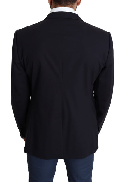 Black Wool Stretch Men Coat MARTINI Blazer Dolce & Gabbana
