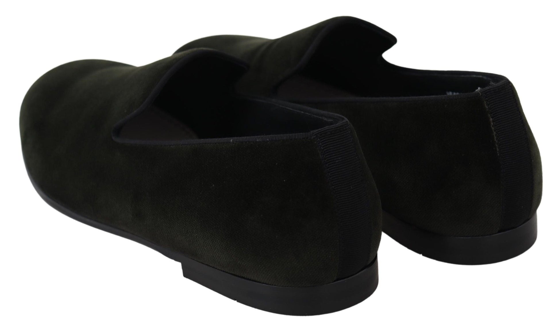 Green Velvet Slip On Mens Loafers Shoes Dolce & Gabbana