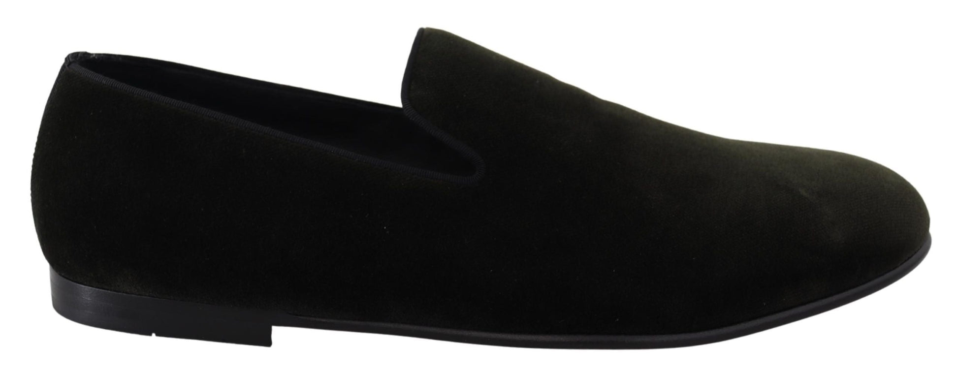Green Velvet Slip On Mens Loafers Shoes Dolce & Gabbana
