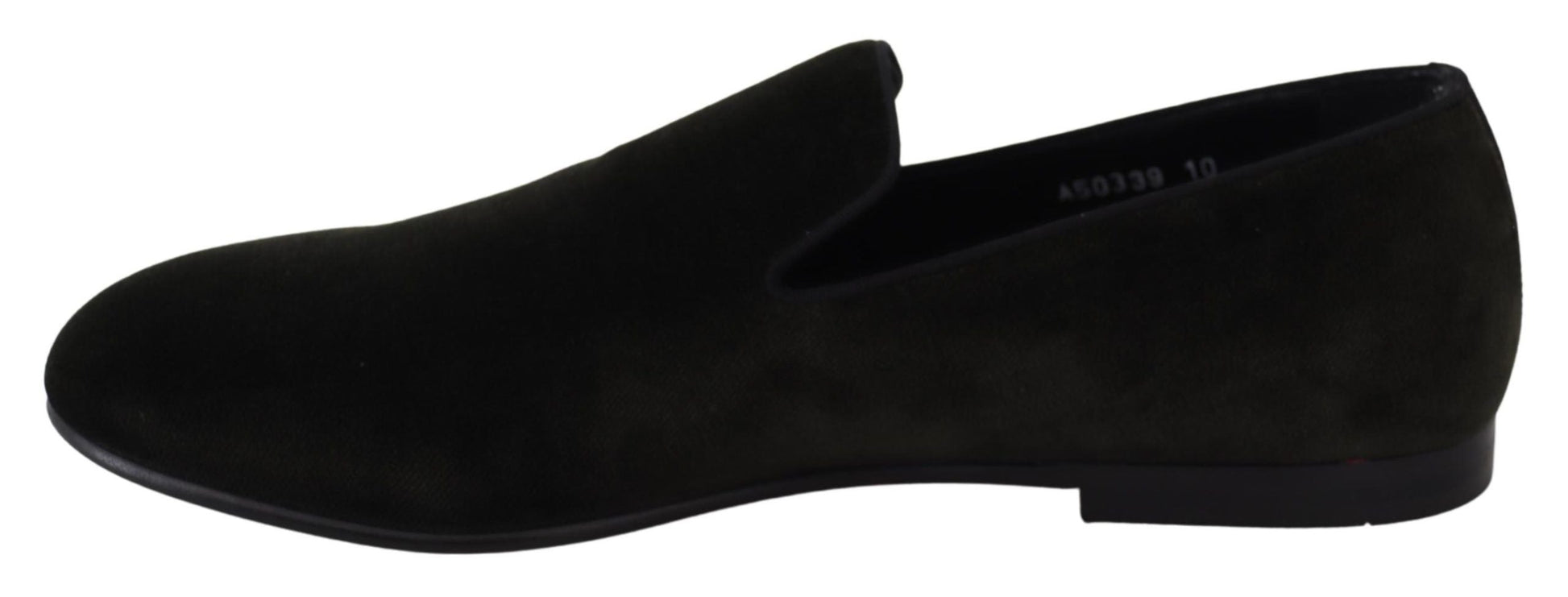 Green Velvet Slip On Mens Loafers Shoes Dolce & Gabbana