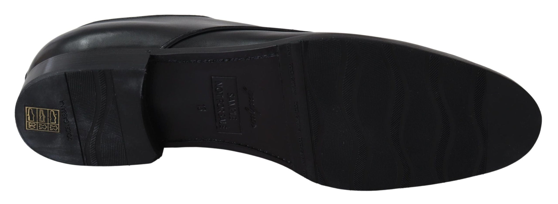 Black Leather SARTORIA Hand Made Shoes Dolce & Gabbana