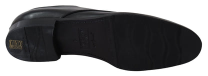 Black Leather SARTORIA Hand Made Shoes Dolce & Gabbana