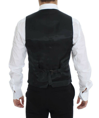 Gray Wool Stretch Dress Blazer Vest Dolce & Gabbana