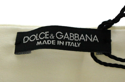 White Waist Silk Cummerbund Belt Dolce & Gabbana