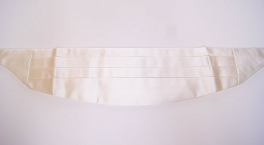White Waist Tuxedo Smoking Belt Cummerbund Dolce & Gabbana