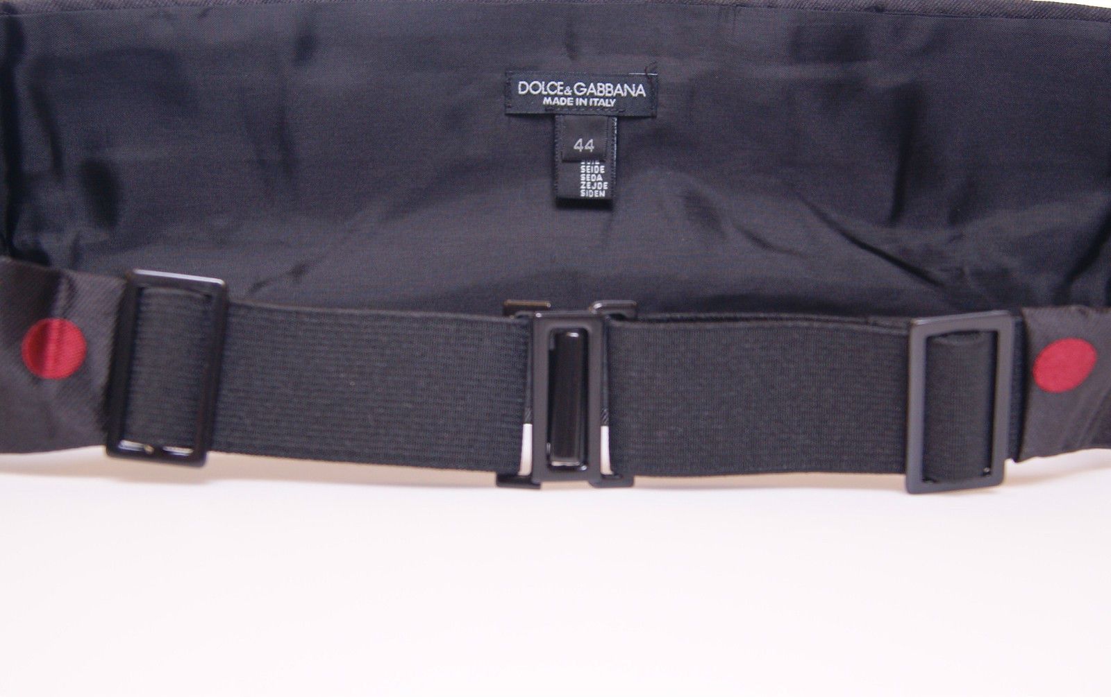 Black Waist Smoking Tuxedo Cummerbund Belt Dolce & Gabbana