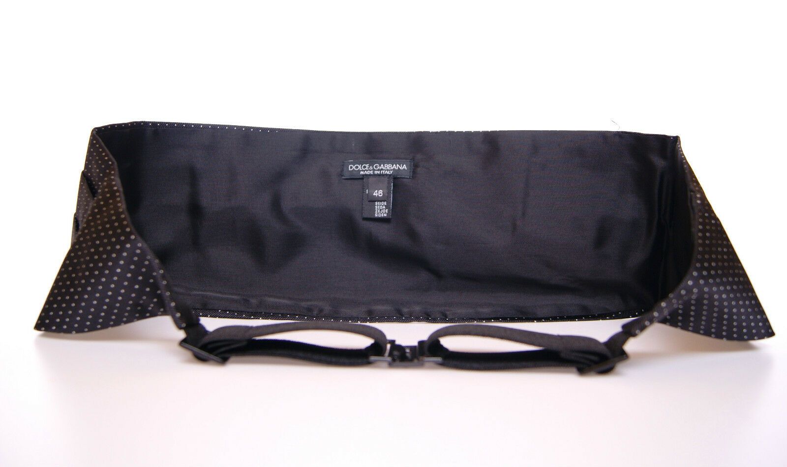 Black Waist Smoking Tuxedo Cummerbund  Belt Dolce & Gabbana
