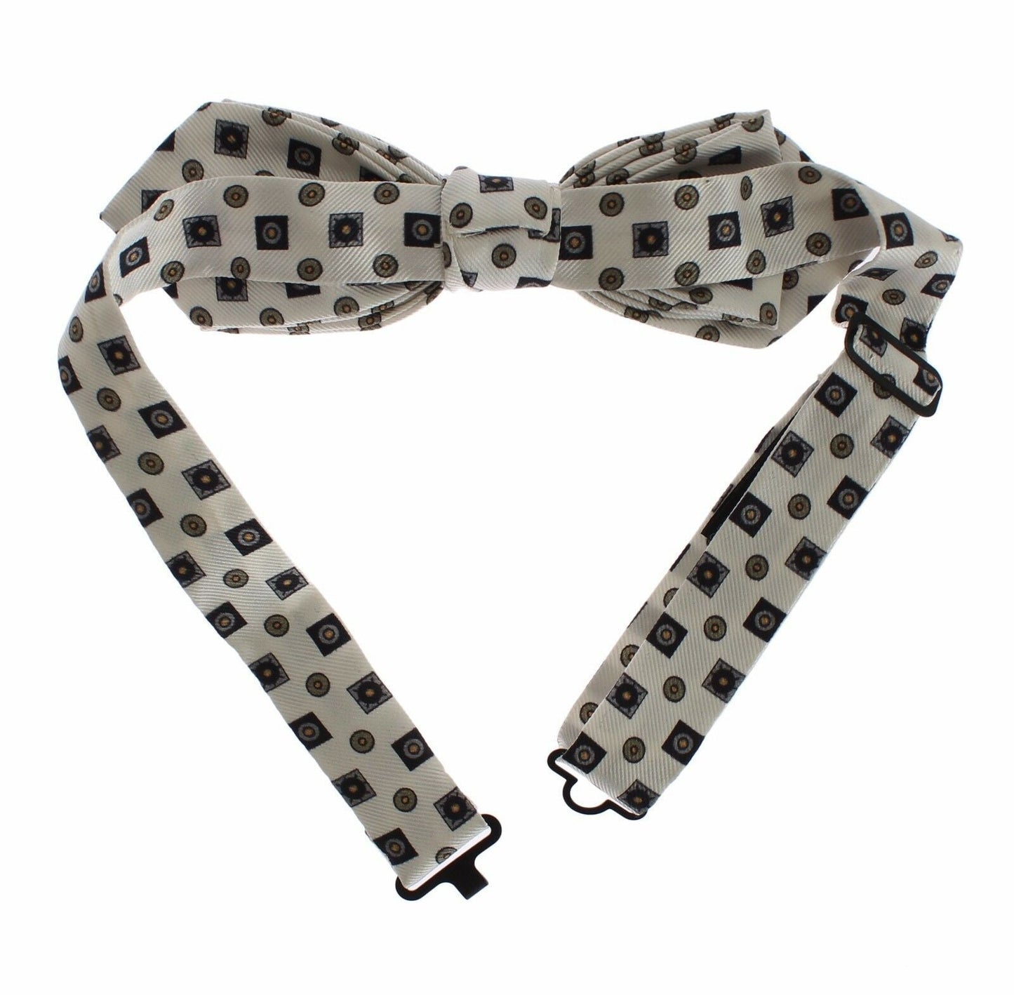 White Silk Bowtie Leather Men Belt Gift Box Dolce & Gabbana
