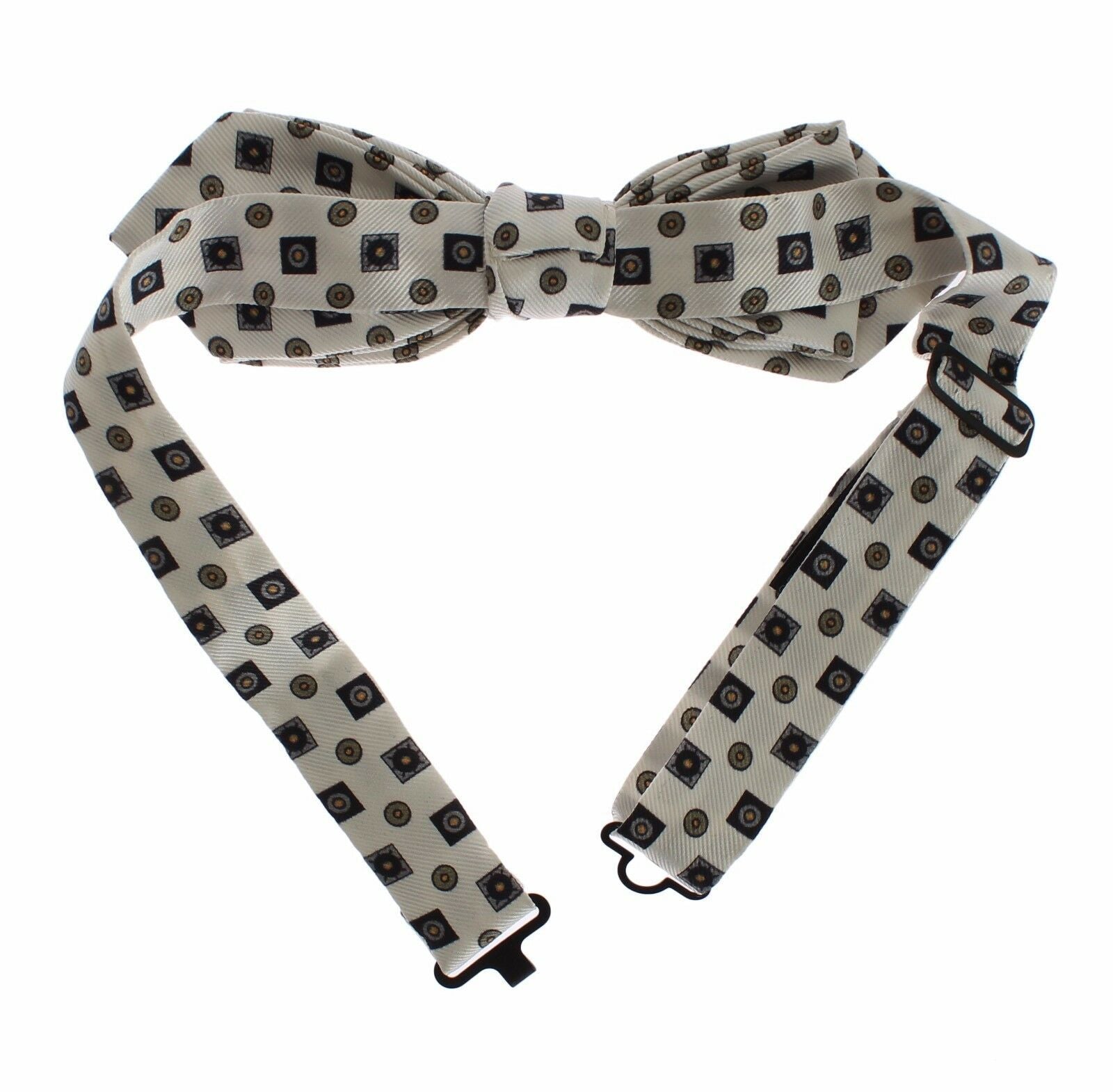 White Silk Bowtie Leather Men Belt Gift Box Dolce & Gabbana