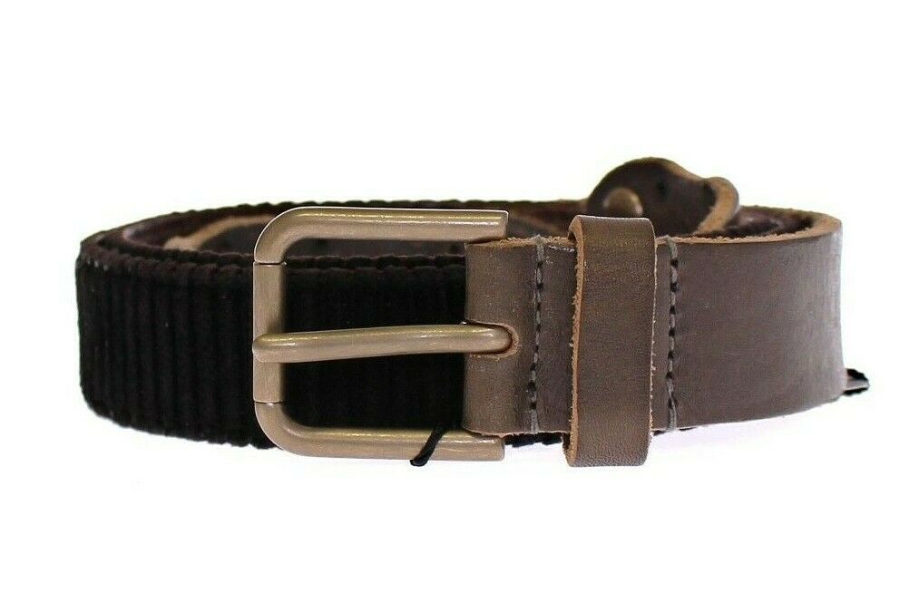 Brown Leather Logo Cintura Gürtel Belt Dolce & Gabbana