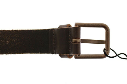 Brown Leather Logo Cintura Gürtel Belt Dolce & Gabbana