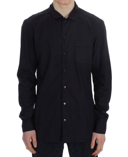 Purple Striped Cotton Pajama Lounge Shirt Dolce & Gabbana