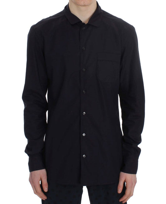 Purple Striped Cotton Pajama Lounge Shirt Dolce & Gabbana