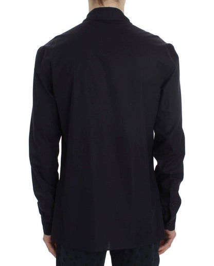 Purple Striped Cotton Pajama Lounge Shirt Dolce & Gabbana