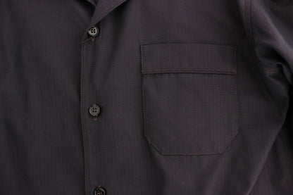 Purple Striped Cotton Pajama Lounge Shirt Dolce & Gabbana