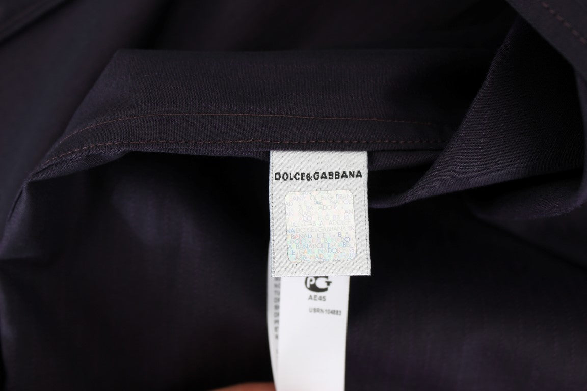 Purple Striped Cotton Pajama Lounge Shirt Dolce & Gabbana