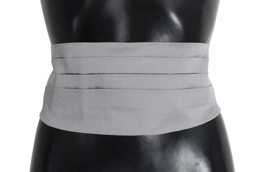 Gray Waist Belt Silk Cummerbund Dolce & Gabbana