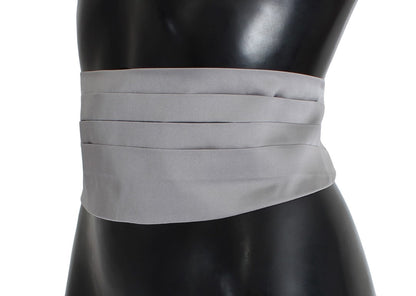 Gray Waist Belt Silk Cummerbund Dolce & Gabbana