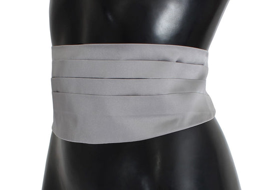 Gray Waist Belt Silk Cummerbund Dolce & Gabbana