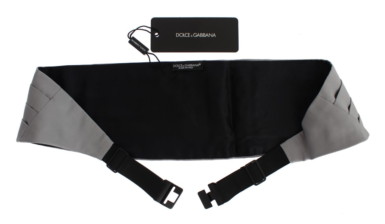 Gray Waist Belt Silk Cummerbund Dolce & Gabbana