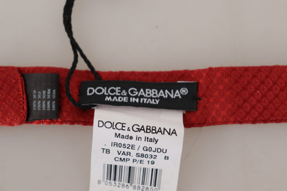 Red 100% Silk Adjustable Neck Papillon Tie