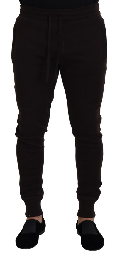 Brown Cashmere Trousers Bottoms Drawstring Pants