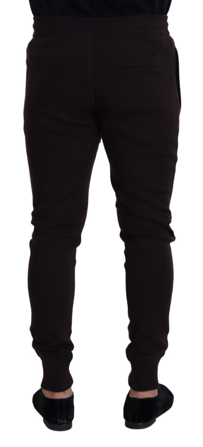 Brown Cashmere Trousers Bottoms Drawstring Pants