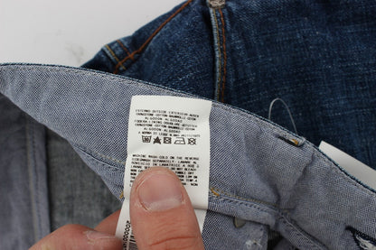 Blue Wash Cotton Baggy Loose Fit Jeans Acht