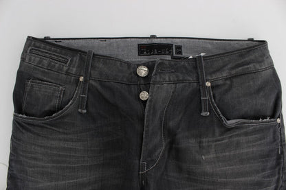 Gray Cotton Regular Low Fit Jeans Acht