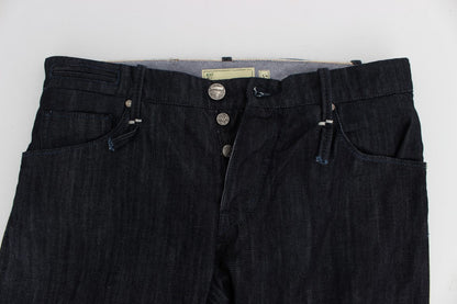 Blue Cotton Regular Straight Fit Jeans Acht