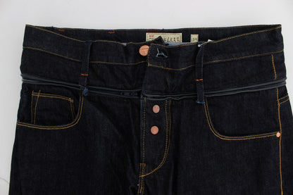 Blue Cotton Regular Straight Fit Jeans Acht