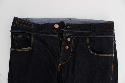 Blue Cotton Regular Straight Fit Jeans Acht