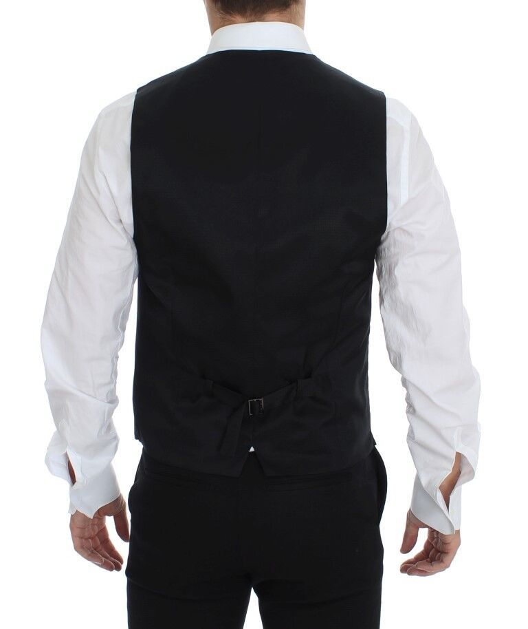 Gray Wool Formal Dress Vest Gilet Weste Dolce & Gabbana