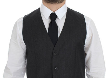Gray Wool Formal Dress Vest Gilet Weste Dolce & Gabbana