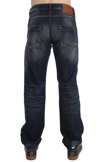 Blue Wash Straight Fit Low Waist Jeans Acht
