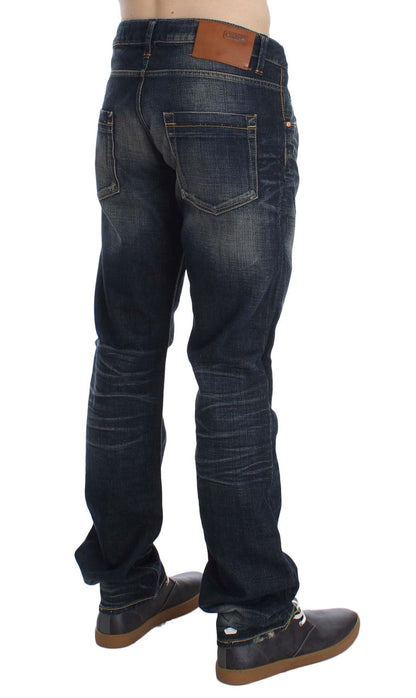 Blue Wash Straight Fit Low Waist Jeans Acht