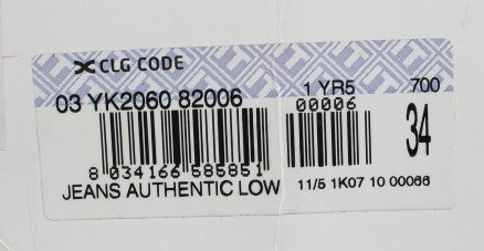 Blue Wash Straight Fit Low Waist Jeans Acht