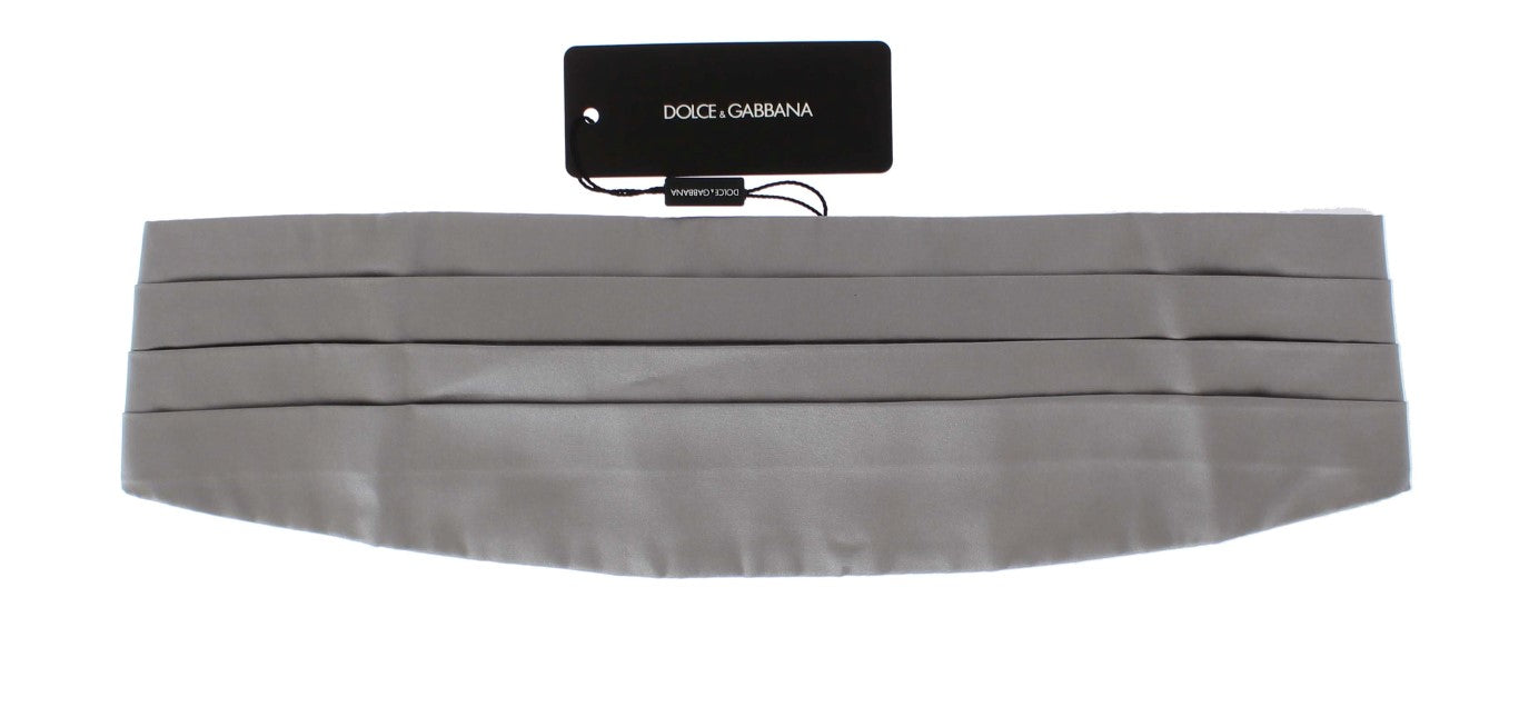 Silver Wide Belt Silk Cummerbund Dolce & Gabbana