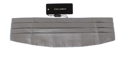 Silver Wide Belt Silk Cummerbund Dolce & Gabbana