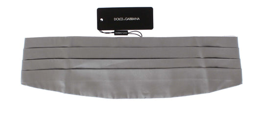 Silver Wide Belt Silk Cummerbund Dolce & Gabbana