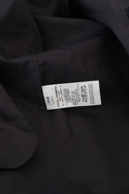 Blue Hooded Double Breasted Coat Jacket