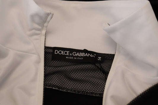 Black Polyester Hooded Full Zip Jacket