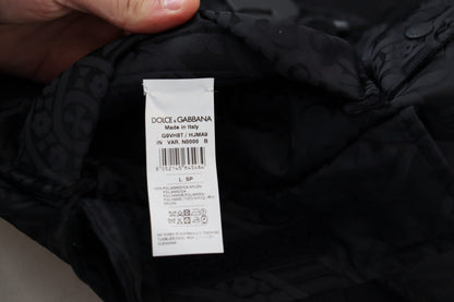 Black Nylon Full Zip Sleeveless Jacket
