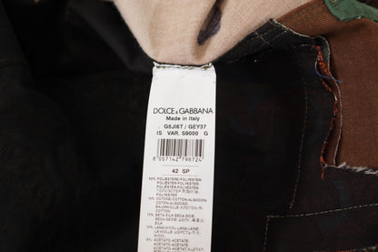 Multicolor Button Down Patchwork Shirt