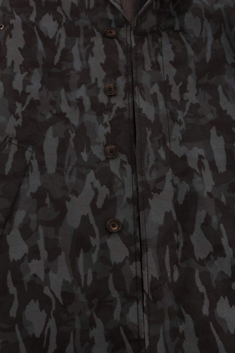 Blue Camouflage Trench Trench Dolce & Gabbana